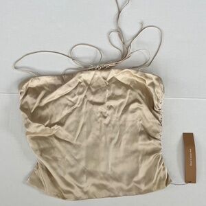 Reformation Lucrezia silk top, Ivory size 2